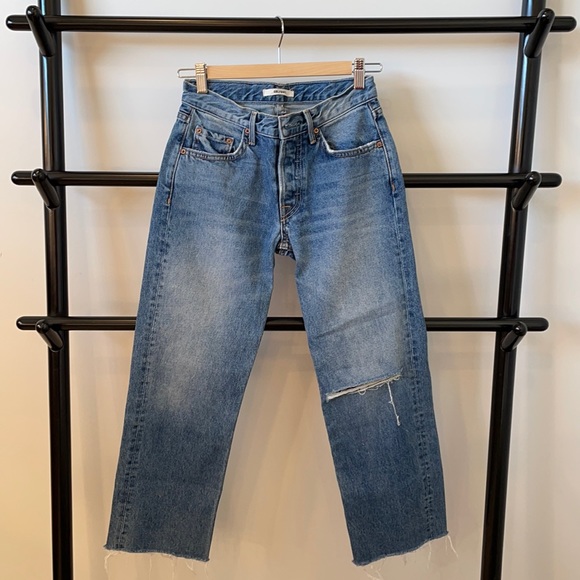 Grlfriend Maran Mid rise straight leg jeans size 24 - Picture 1 of 4